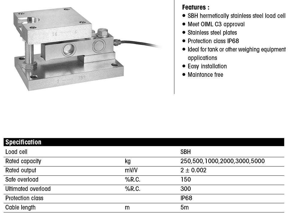0948 Flexmount Weigh module for 250kg~5t
